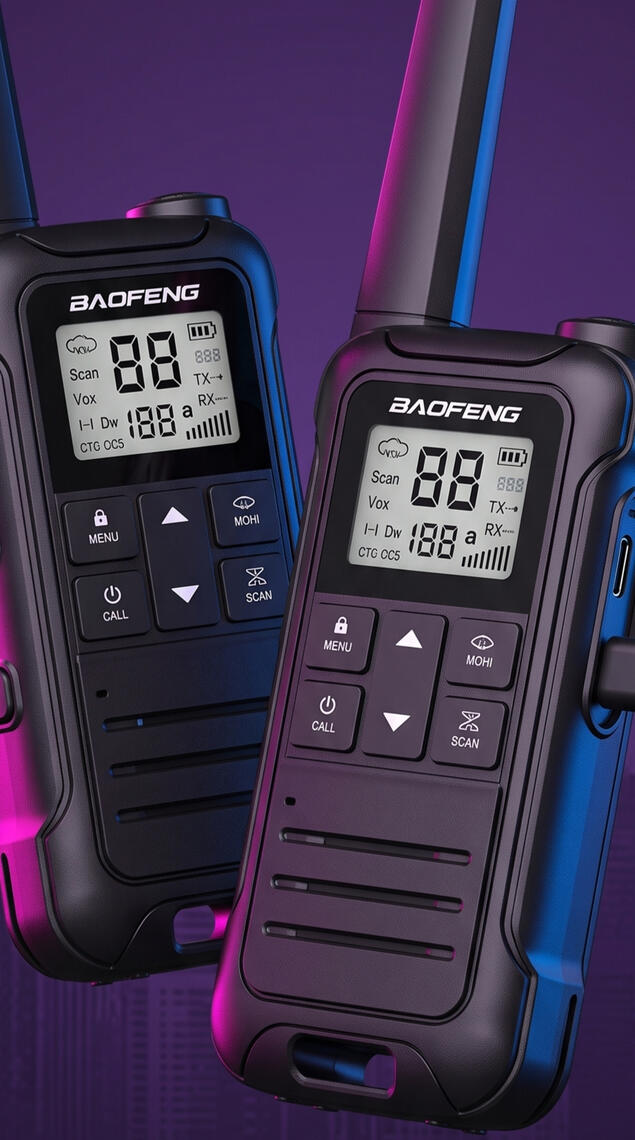 Mini Rechargeable Walkie-Talkie Set (2-Pack)